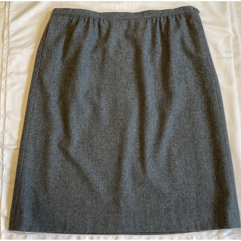 Vintage Pendleton Gray Skirt 100% Virgin Wool Size 18 Pockets Lined Made In USA - Picture 5 of 16